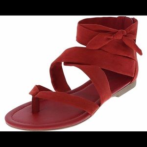 Red sandals